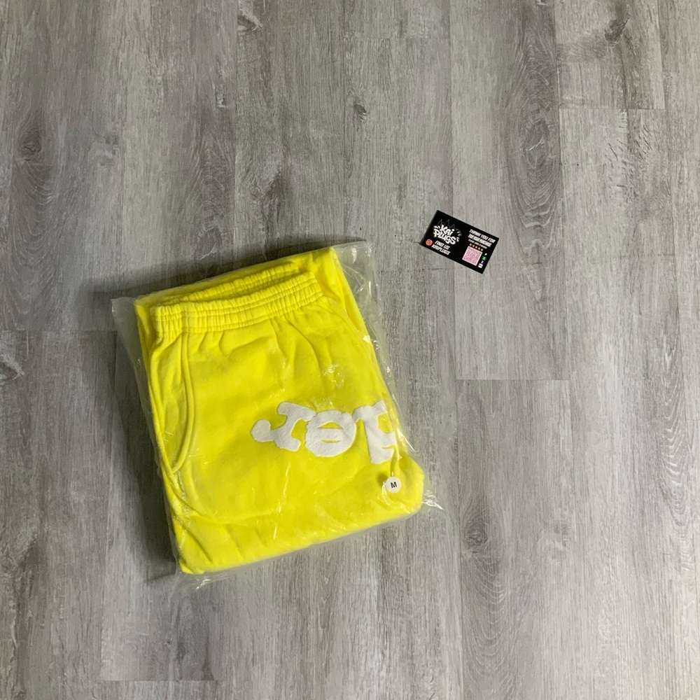 Yellow Sp5der SweatPants - Picture 2 of 7